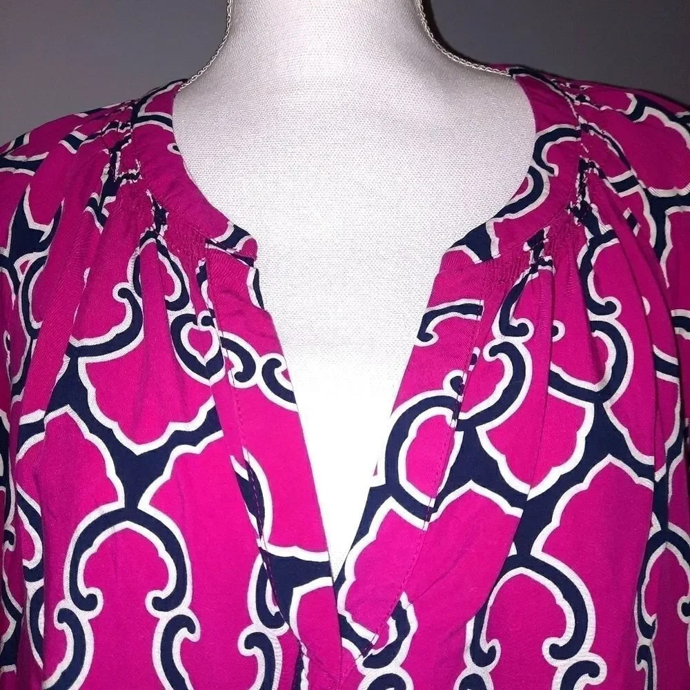 crown & ivy Pink and Blue Blouse - Picture 9 of 9